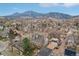Panoramic aerial view of a neighborhood with mountain views on a sunny day at 1927 Pine St # B, Boulder, CO 80302