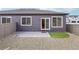 The backyard features an artificial lawn, concrete patio, and a rock garden at 17673 Brass Buckle Way, Monument, CO 80132