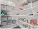 Walk-in pantry with ample shelving and storage for food and supplies at 14998 Cast Pebble Cir, Parker, CO 80134
