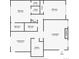 Detailed floor plan showing layout with measurements of bedrooms, bathrooms, and living spaces at 3855 S Monaco St # 208, Denver, CO 80237