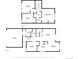 Upstairs floor plan with measurements for bedrooms and bathrooms at 4248 Corriente Pl, Boulder, CO 80301