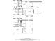 Two-story home floorplan outlining rooms and dimensions for the first and second floors at 11972 W Dakota Dr, Lakewood, CO 80228