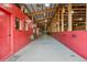 Spacious interior of a horse barn, with ample stall space and an open layout at 3999 Evans Ranch Rd, Evergreen, CO 80439