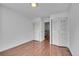 Bedroom with closet space, wood floors, and neutral paint, offers lots of space at 7995 E Mississippi Ave # C1, Denver, CO 80247