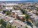 A beautiful aerial view showcases the condo's proximity to underground parking and the HOA pool at 6435 S Dayton St # 103, Englewood, CO 80111