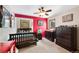 Cozy bedroom with a mountain view at 3028 Olympia Cir, Evergreen, CO 80439