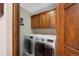 Convenient laundry room with washer and dryer at 3028 Olympia Cir, Evergreen, CO 80439