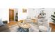Comfortable living room with hardwood floors and stylish decor at 3036 Birch St, Denver, CO 80207
