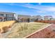 Large backyard featuring a newly fenced yard, patio and plenty of open space at 2187 Pineywoods St, Mead, CO 80542