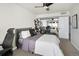 Inviting bedroom featuring modern décor, a full-length mirror, and a minimalist aesthetic at 790 N Washington St # 1210, Denver, CO 80203