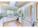 Modern kitchen with stainless steel appliances, farmhouse sink, granite countertops, and white cabinetry at 13830 Silverton Dr, Broomfield, CO 80020