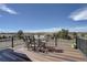 Enjoy the outdoors on this deck with mountain views and outdoor seating for six at 10510 Inspiration Dr, Parker, CO 80138