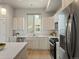 Contemporary kitchen featuring stainless steel appliances, stylish cabinets, and countertops at 4733 E Iliff Ave, Denver, CO 80222