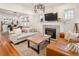 Bright living room featuring a fireplace, hardwood floors, and ample seating at 3085 W 36Th Ave, Denver, CO 80211