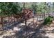 Exterior shot of a fenced-in garden area, complete with raised garden beds at 9506 S Deer Creek Canyon Rd, Littleton, CO 80127