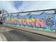 A colorful mural of 