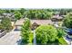 Aerial view of a well-maintained home showcasing lush greenery, mature trees, and a fully fenced yard at 9170 Aspen Dr, Thornton, CO 80229