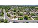 Aerial view of the suburban neighborhood with tree-lined streets at 9170 Aspen Dr, Thornton, CO 80229