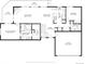 First floor plan featuring living room, primary bedroom, kitchen, and garage at 837 Meadow Run, Golden, CO 80403