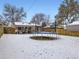 Snowy backyard with trampoline at 424 S Leyden St, Denver, CO 80224