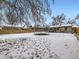 Spacious backyard with trampoline and snow at 424 S Leyden St, Denver, CO 80224