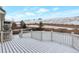 Winter view from the deck and fenced in backyard at 2965 Deerfoot Way, Castle Rock, CO 80109