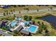 Community pool and recreation area with lap pool and water features at 2615 Mayotte Way, Castle Rock, CO 80109