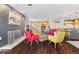 Bright living room with accent wall and modern furnishings at 4570 E Yale Ave # 1104, Denver, CO 80222