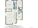 Upstairs floorplan with primary bedroom, walk in closet, two bathrooms, and two additional bedrooms at 11363 Jersey St, Thornton, CO 80233