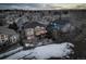 Aerial view of house and surrounding neighborhood at 10841 Willow Reed Cir, Parker, CO 80134