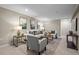 Basement living room with comfortable seating and attractive decor at 6147 Dunraven St, Golden, CO 80403