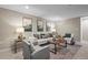 Comfortable basement living room with soft lighting and neutral colors at 6147 Dunraven St, Golden, CO 80403