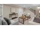 Basement living room showcasing stylish decor and comfortable seating area at 6147 Dunraven St, Golden, CO 80403