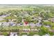 Aerial neighborhood view with a home location pin and mature trees at 6147 Dunraven St, Golden, CO 80403