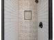Close up of shower featuring decorative accent tiles and built-in niche at 8425 Green Island Cir, Lone Tree, CO 80124