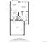 Detailed first floor plan showing layout of kitchen, living, dining, garage and bathrooms at 3000 E 112Th Ave # 102, Northglenn, CO 80233