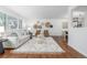 Elegant living room showcasing hardwood floors, neutral decor, and lots of natural light at 2644 S Krameria St, Denver, CO 80222