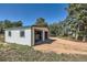 Exterior view of detached two car garage at 6145 S Perry Park Rd, Sedalia, CO 80135