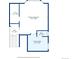 Bedroom floorplan including WIC and bathroom; shows dimensions of the primary bedroom, walk-in closet, and bath at 5797 S Laredo Ct, Centennial, CO 80015