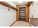 Walk-in closet with ample storage space at 5797 S Laredo Ct, Centennial, CO 80015