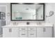 Bright bathroom features a large vanity with double sinks and chrome hardware at 5271 N Mesa Dr, Castle Rock, CO 80108