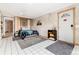 Bedroom features tiled floor, sliding door access, and easy indoor/outdoor living at 159 Lake Rd, Idaho Springs, CO 80452