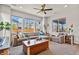 Bright and spacious living room showcasing large windows, comfortable seating, and stylish interior design at 27893 E 6Th Pl, Aurora, CO 80018