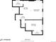 One-bedroom apartment floor plan, showing a living room, kitchen, and bath at 1035 E 10Th Ave # 5, Denver, CO 80218