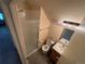 Compact bathroom featuring a tile shower stall and a vanity sink at 2874 Rose Hill St, Strasburg, CO 80136