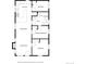 Detailed floor plan showcasing the layout of the kitchen, bedrooms, living room, and bath at 4209 S Bannock St, Englewood, CO 80110