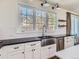 Modern kitchen with stainless steel sink and white cabinets at 10141 Brady Pl, Highlands Ranch, CO 80130