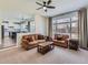 Open living room with view into kitchen area at 10141 Brady Pl, Highlands Ranch, CO 80130