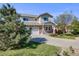 Attractive two-story home featuring stone accents, an attached two-car garage, and a well-maintained lawn at 19294 E Warren Pl, Aurora, CO 80013