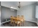 Dining room with hardwood floors and stylish lighting at 20626 Willowbend Ln, Parker, CO 80138